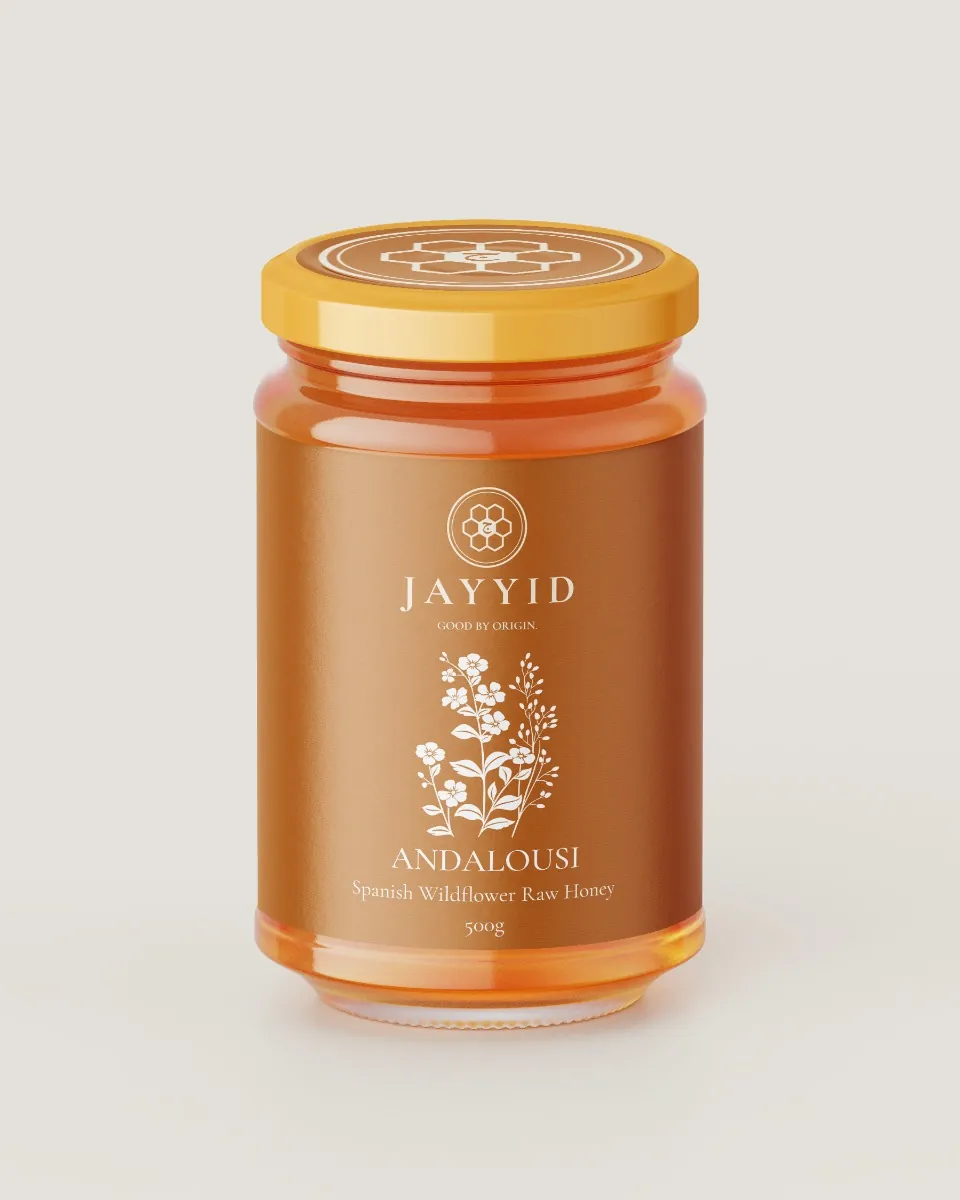 Jar of Jayyid Andalousi honey